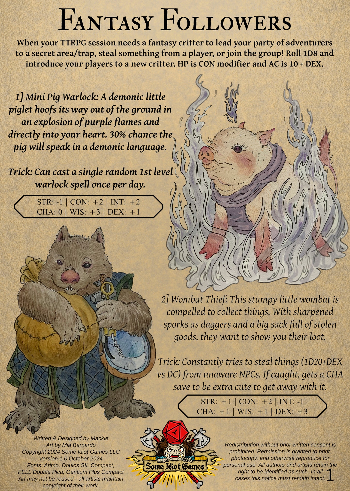 Fantasy Followers One-Pager Digital Download